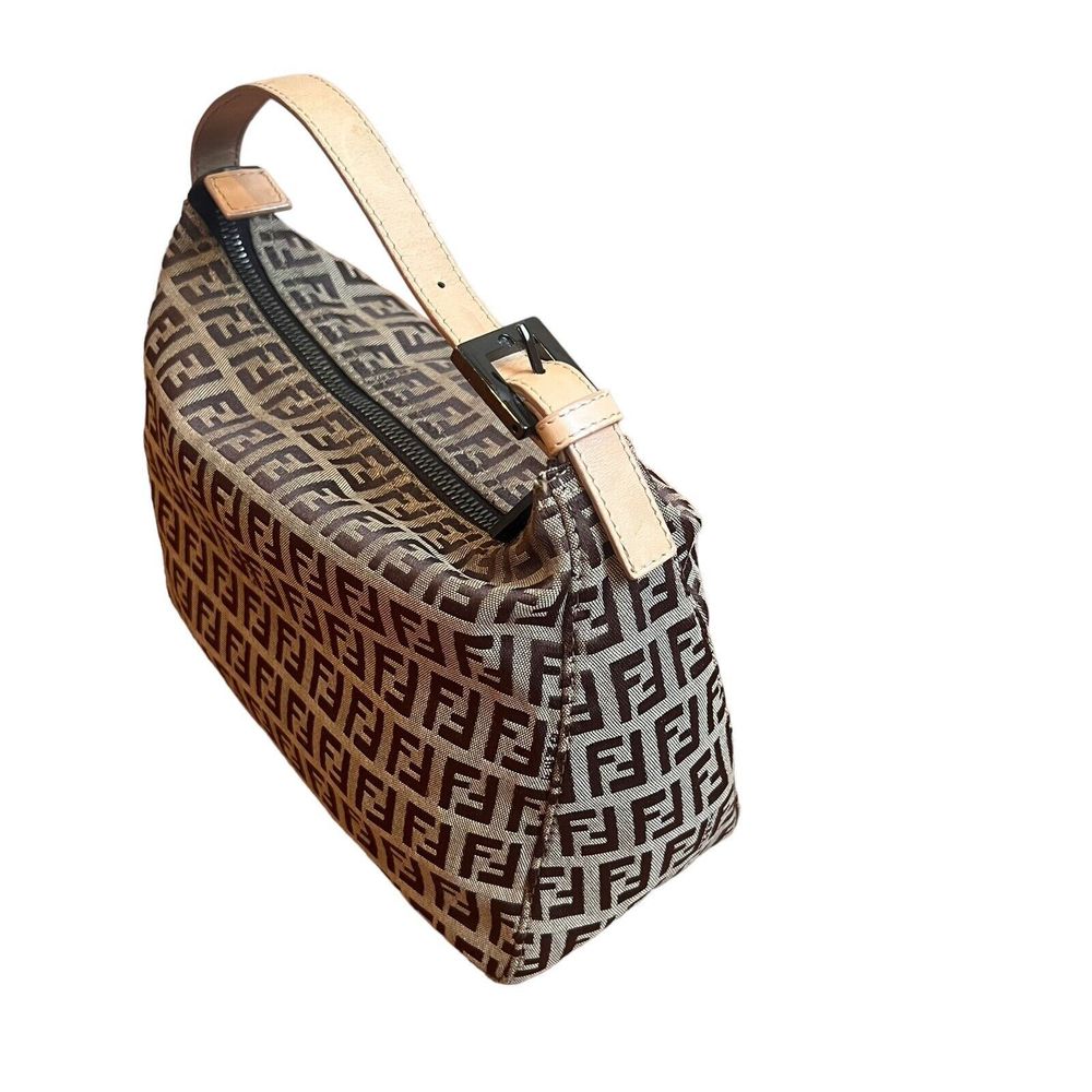 1990s Vintage FENDI  Zucchino Jacquard Mini Pouch Bag - Picture 5 of 13
